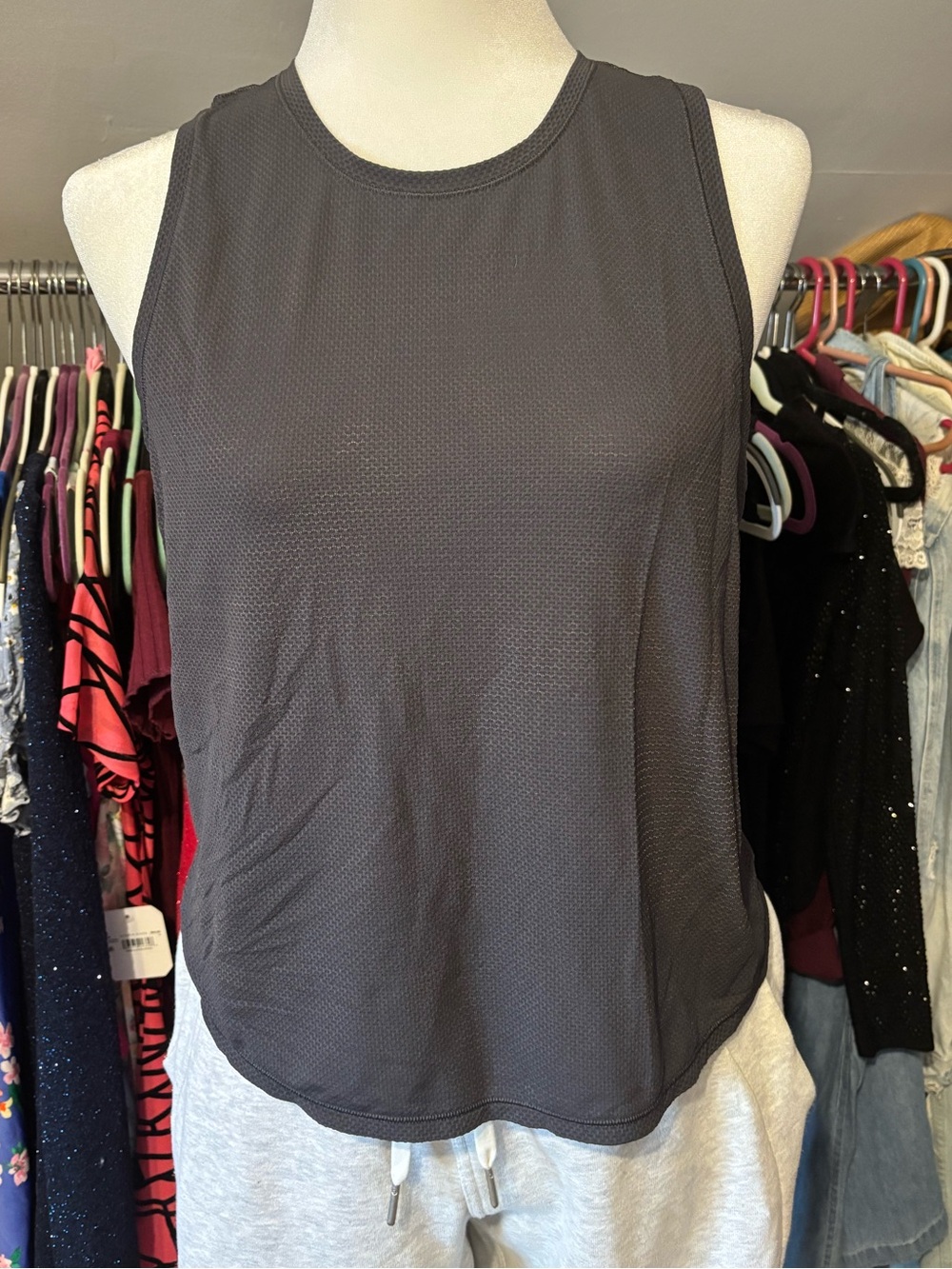Lululemon Dark Gray Open Back Tank Top